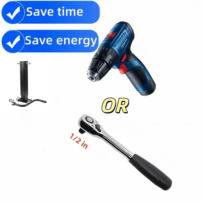 π οΈβ‘ Trailer jack drill adapter, compatible with 1-inch drive shaft, Turbo