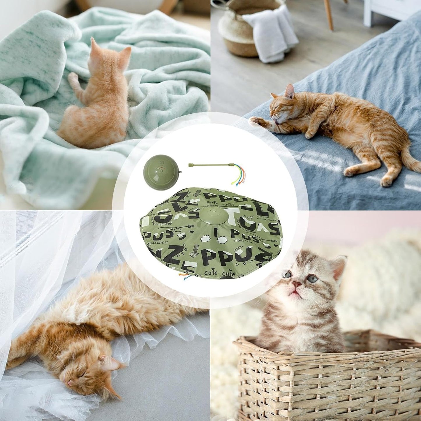 š¾Automatic Rotating Cat Turntable Toy