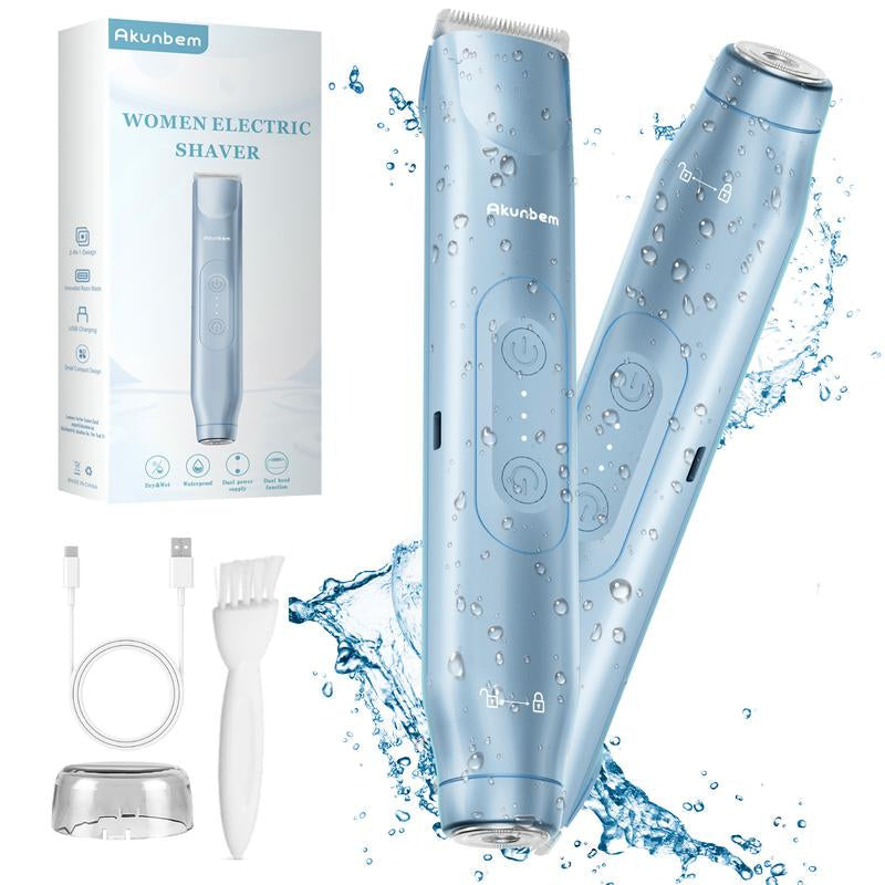 2-In-1 Electric Shaver and Razor Rechargeable Body and Facial Epilator
