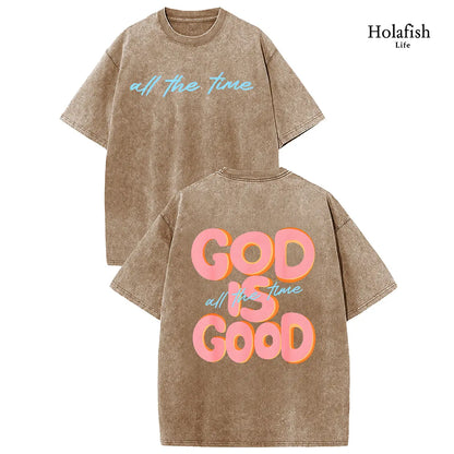 Holafish Ladies Snow Washed Cotton Tee