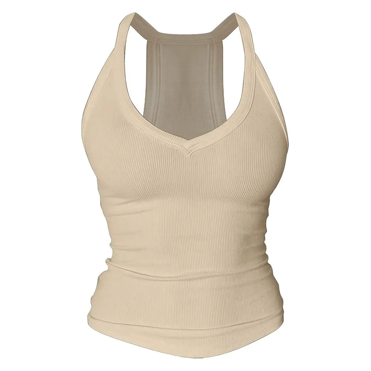 Danysu V Neck Cotton Tank Tops with Shelf Bra