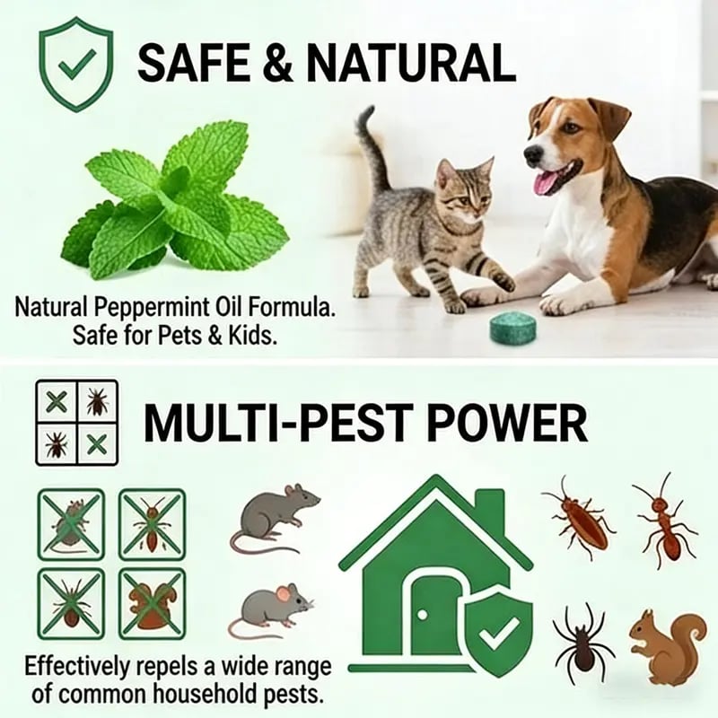 12 Pack Natural Fishing Gear Storage Protector – Rodent & Insect Repellent Tablets for Tackle Boxes, Boats, Garages & Camping Gear