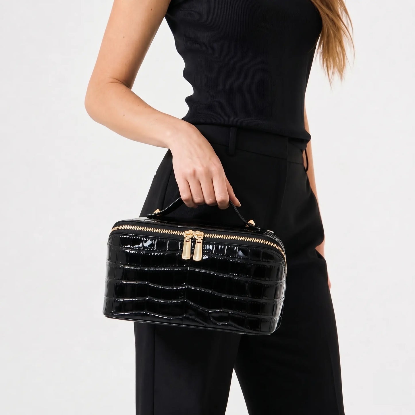 Large Capacity PU Cosmetic Organizer Bag - Waterproof