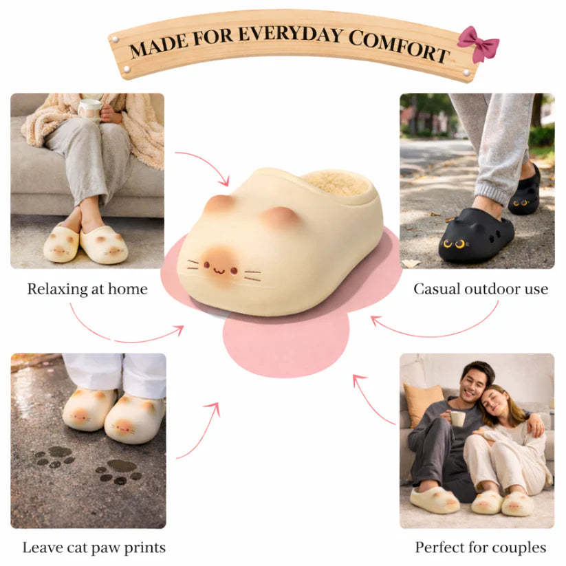 Women's Cute Cat Paw Platform Clogs - 2026 Summer EVA Thick