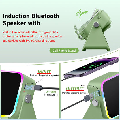 Wireless Induction Audio Speaker Stand with Power Bank