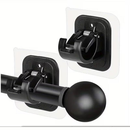Self Adhesive Curtain Rod Holder,Universal No Drilling Hanging Pole Support