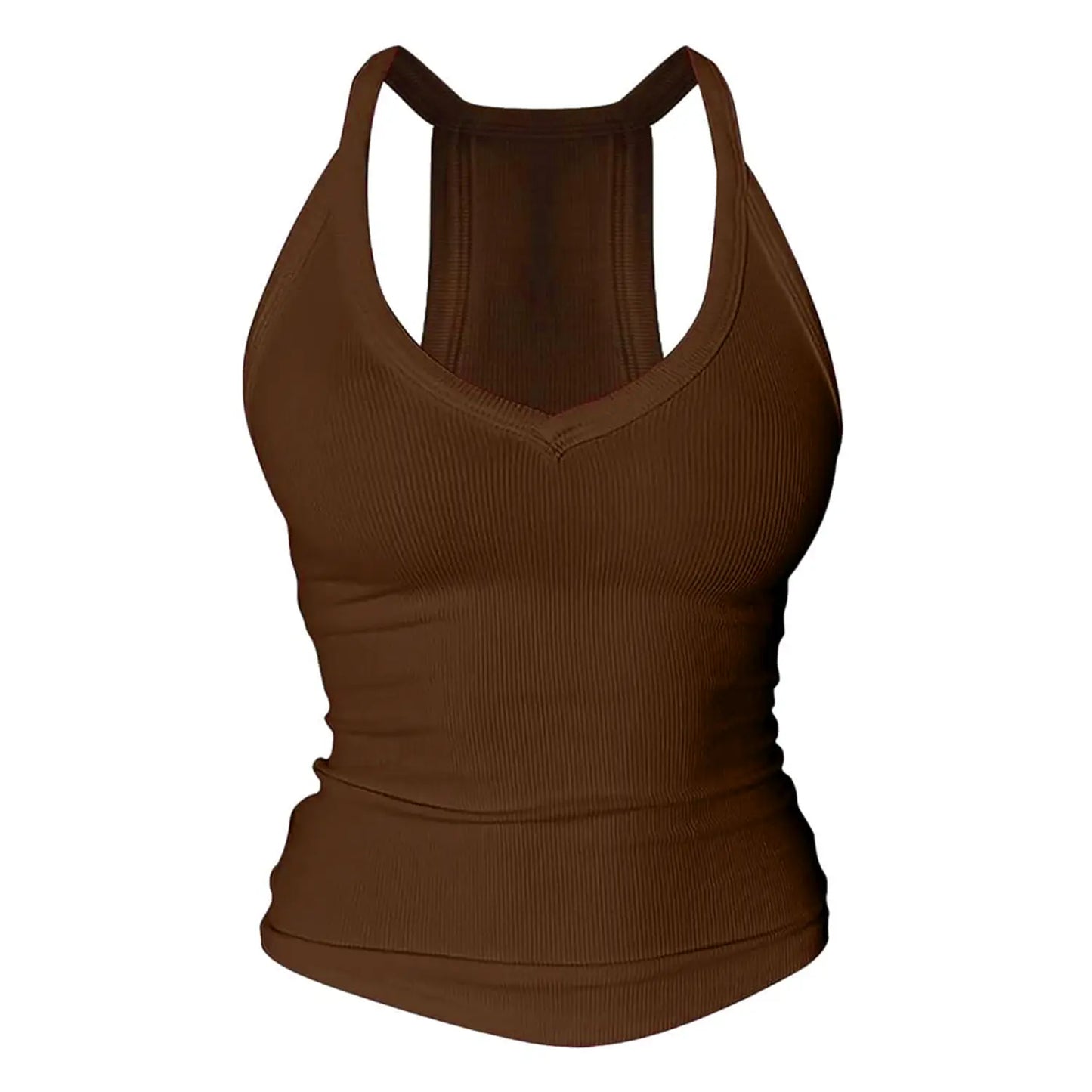 Danysu V Neck Cotton Tank Tops with Shelf Bra