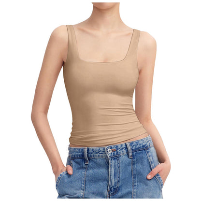 Women's Solid Color Sports Tank Top
