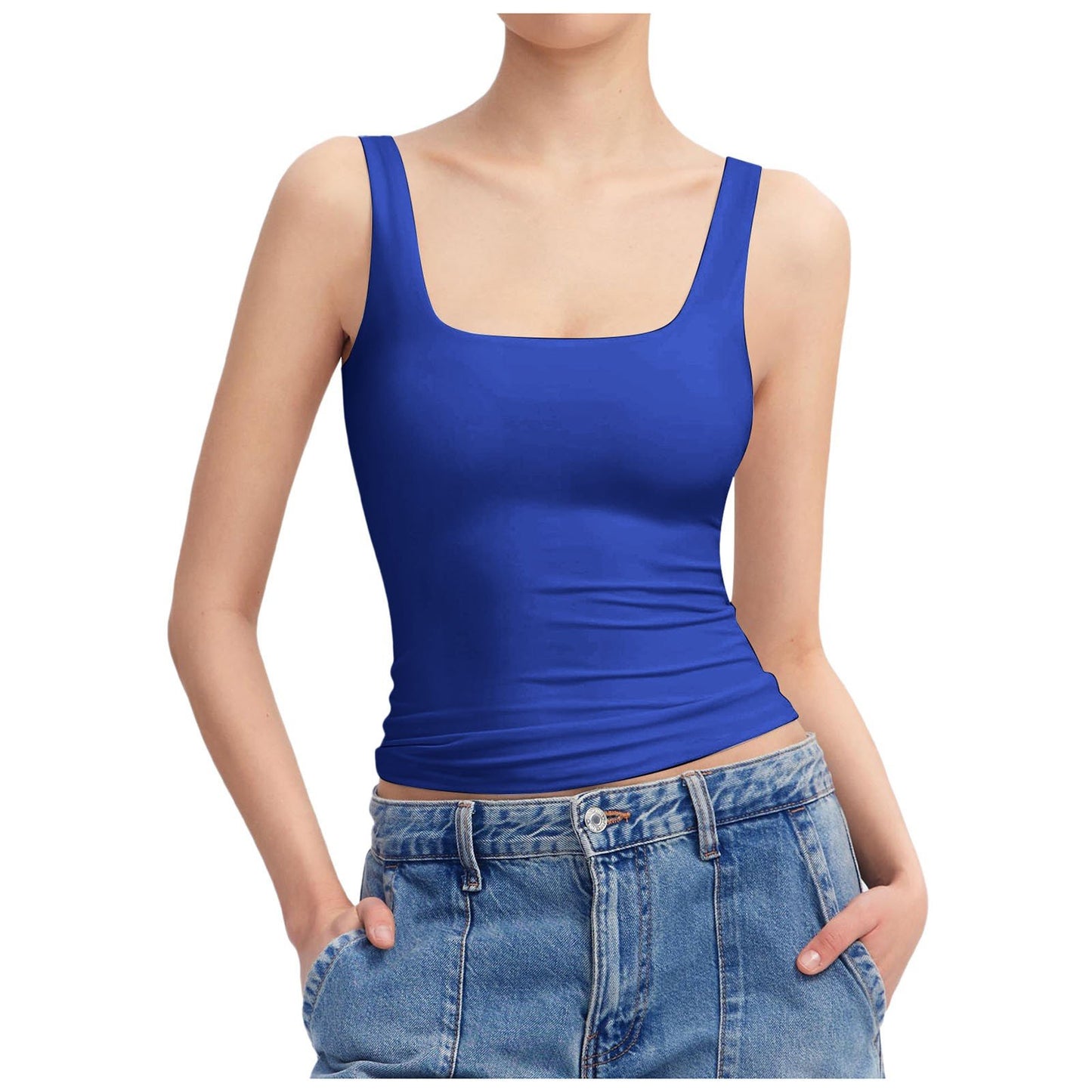 Women's Solid Color Sports Tank Top