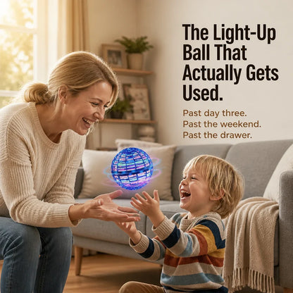 Sphere Flying Spinner Toy with LED Lights for Kids