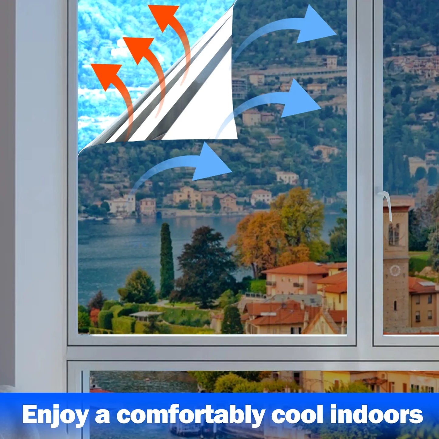 Window Privacy Film, Static Cling Removable Window Tint