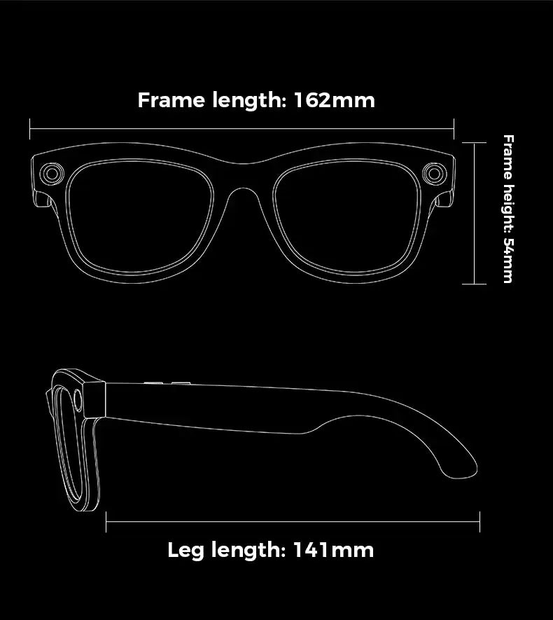 AI Vision Smart Glasses™—Real-time Translation, Camera, Music, and AI Assistant