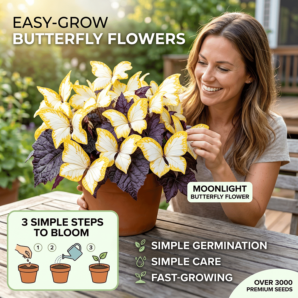 🌸 Moonlight Butterfly Flower Seeds (100 capsules)