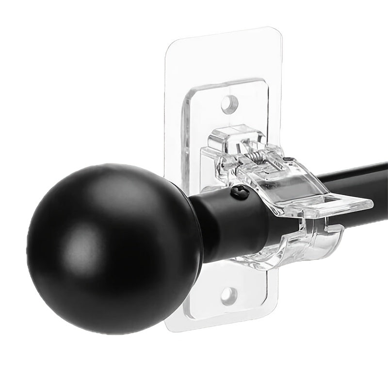 Self Adhesive Curtain Rod Holder,Universal No Drilling Hanging Pole Support