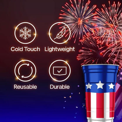 US 250th Anniversary Patriotic Aluminum Party Cups