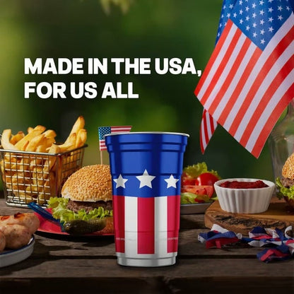 US 250th Anniversary Patriotic Aluminum Party Cups