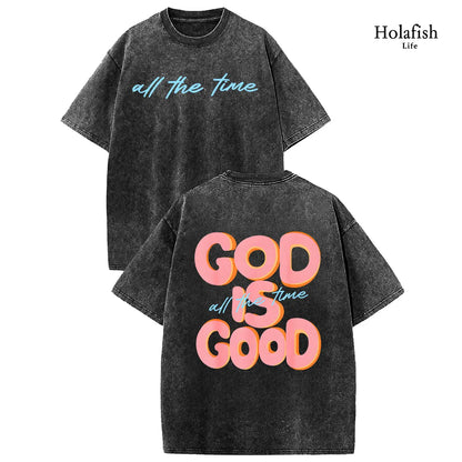 Holafish Ladies Snow Washed Cotton Tee