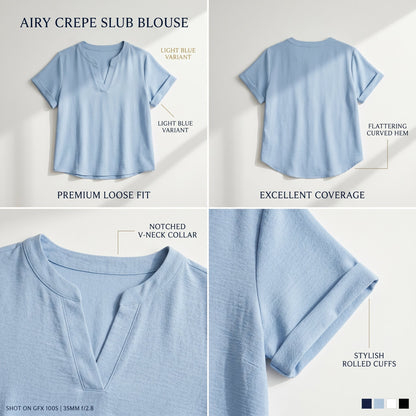 Women's Plain Short Sleeve Blouse, Casual Solid Color Top for Daily Wear, Ladies Clothes for All Seasons