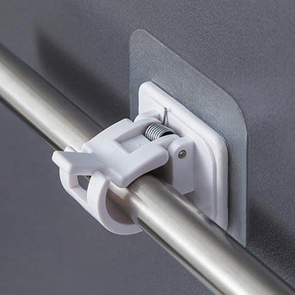 Self Adhesive Curtain Rod Holder,Universal No Drilling Hanging Pole Support