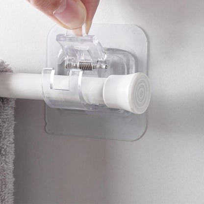 Self Adhesive Curtain Rod Holder,Universal No Drilling Hanging Pole Support