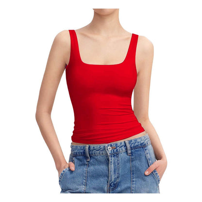Women's Solid Color Sports Tank Top