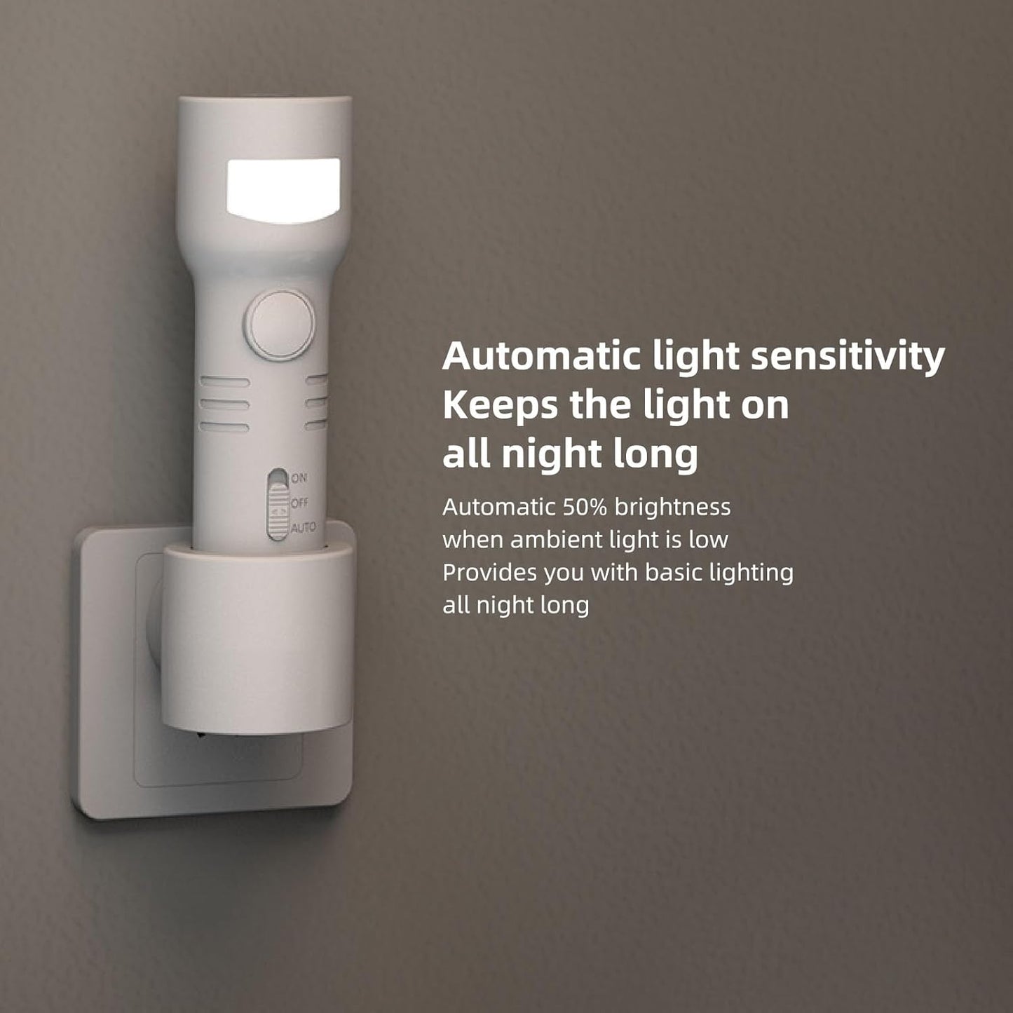Plug in Night Light, 4000K RGB LED Wall Lamp