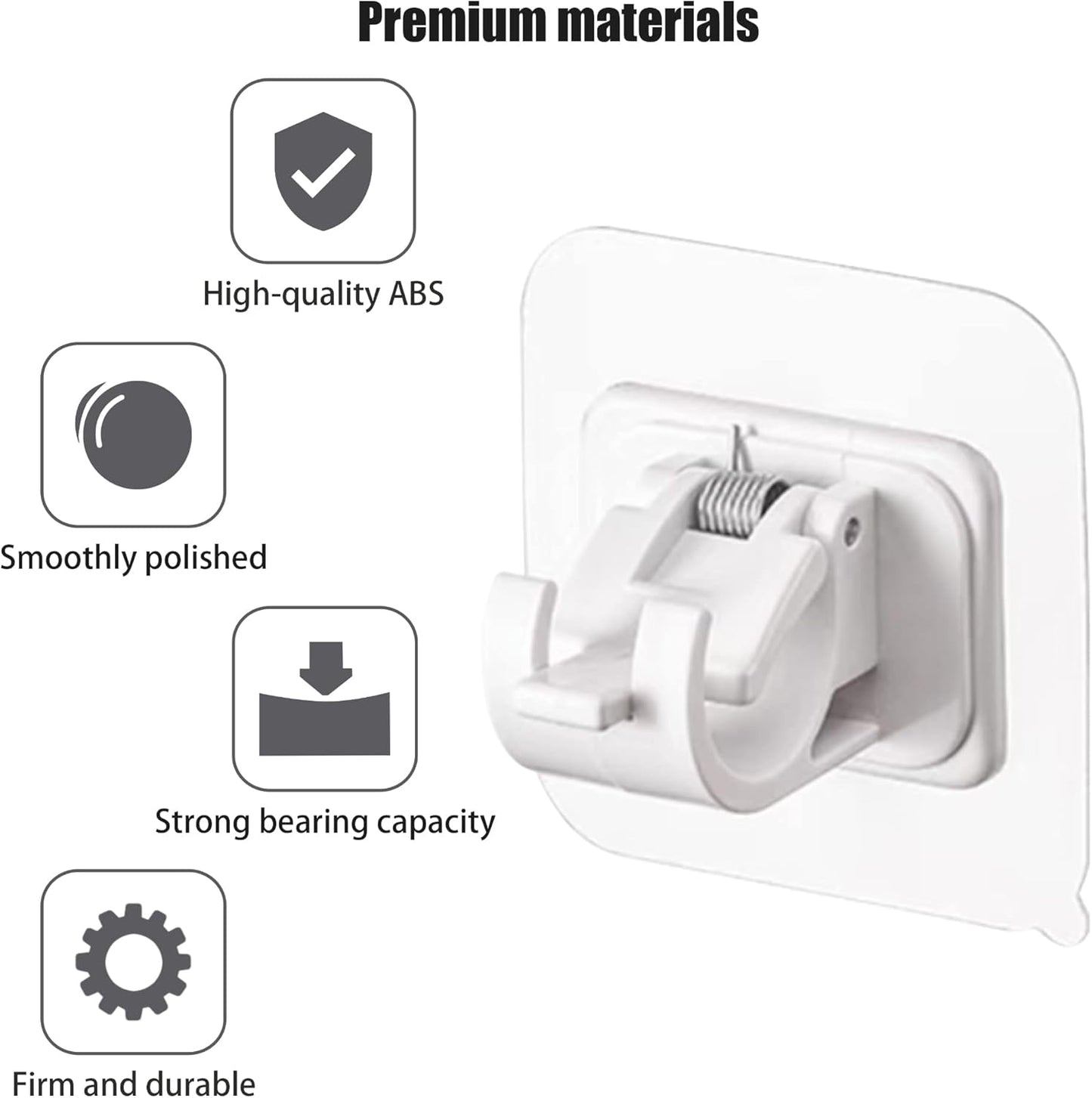 Self Adhesive Curtain Rod Holder,Universal No Drilling Hanging Pole Support