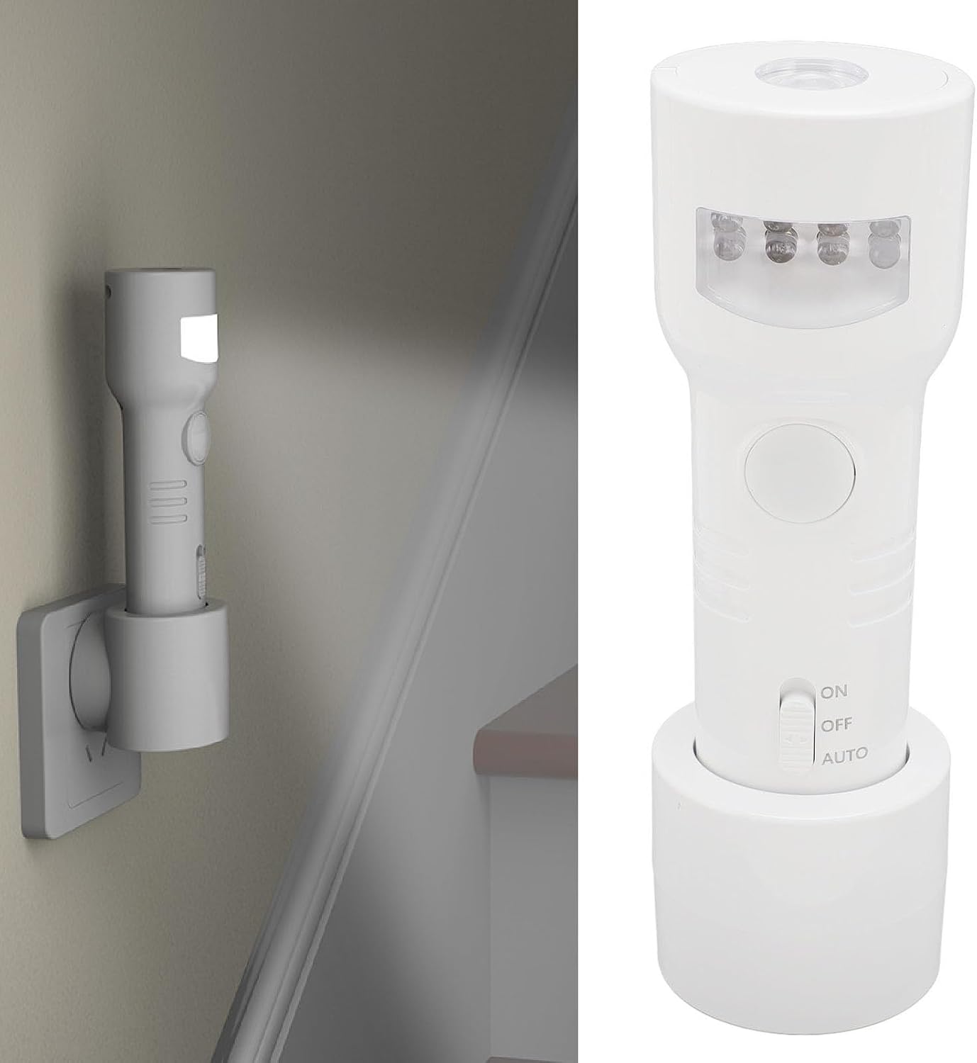 Plug in Night Light, 4000K RGB LED Wall Lamp