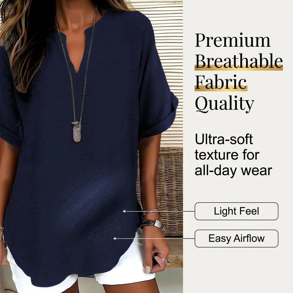 Women's Plain Short Sleeve Blouse, Casual Solid Color Top for Daily Wear, Ladies Clothes for All Seasons