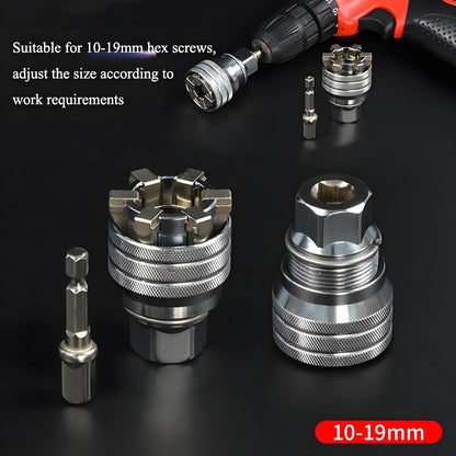 🔧10-19mm Adjustable Universal Socket Wrench
