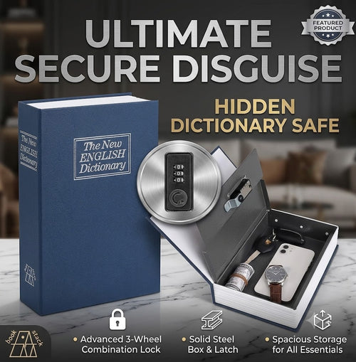 Book Shaped Hidden Safe Box