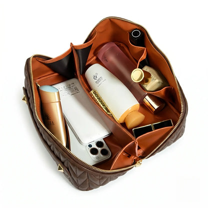 Large Capacity PU Cosmetic Organizer Bag - Waterproof