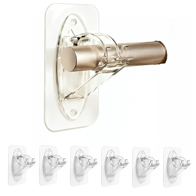 🏠🔨 New Self Adhesive Rod Brackets, No Drill Needed Curtain Rod Holders