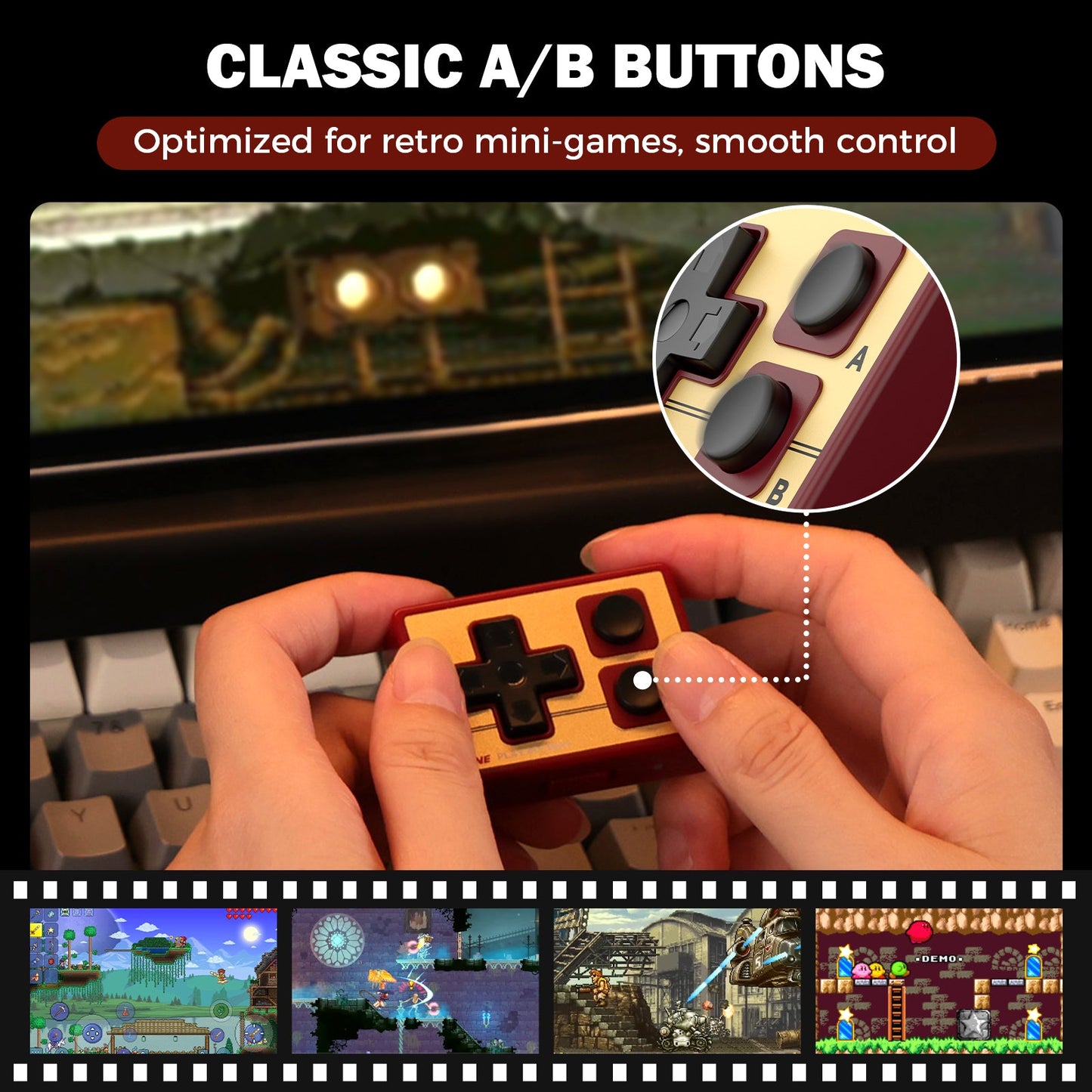 IINE Gamebrick Mini Bluetooth Remote Keychain
