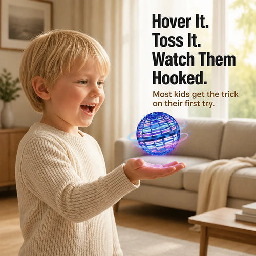 Sphere Flying Spinner Toy with LED Lights for Kids