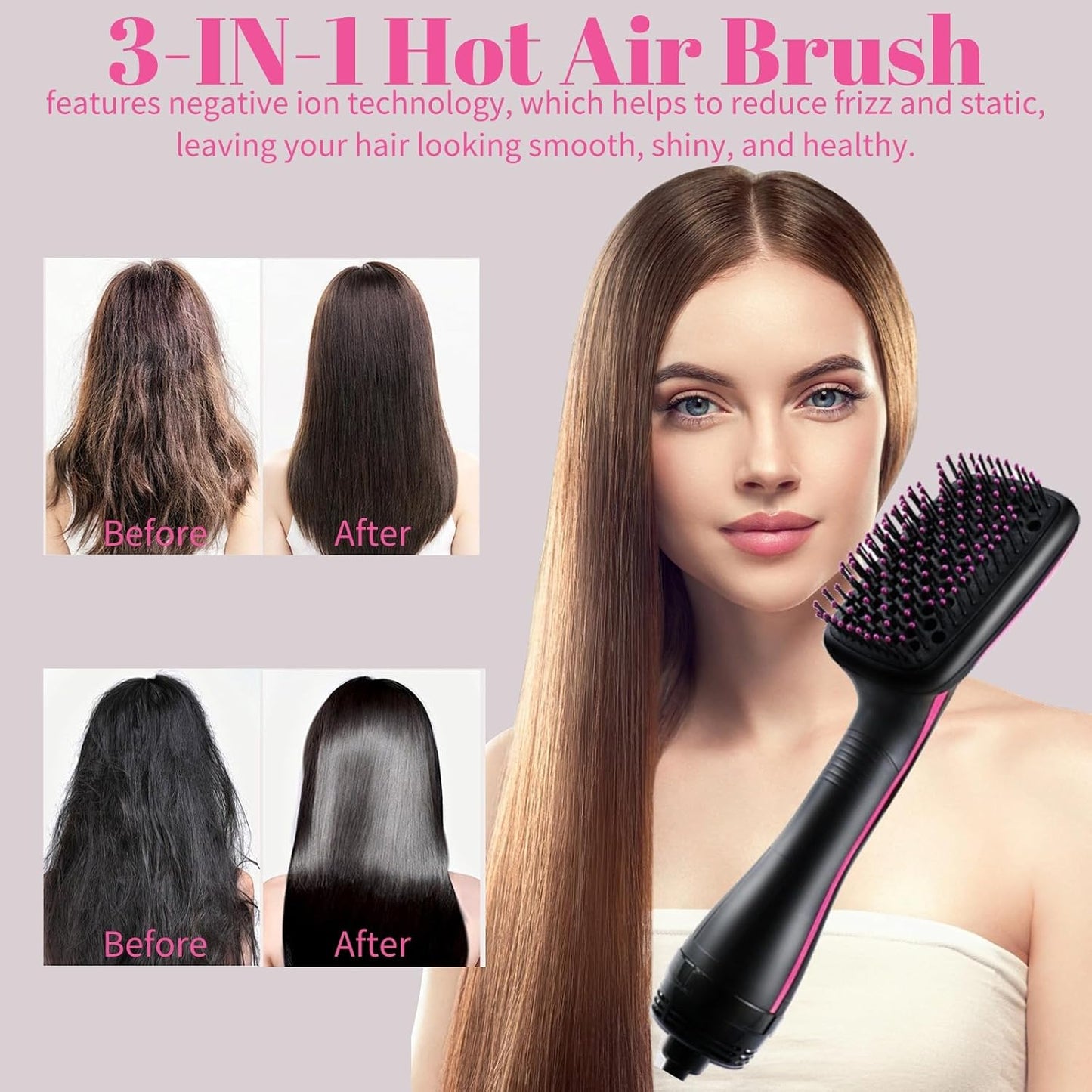 🔥Limited Time 50% Off✨2 in 1 Comfort Comb Design Multifunctional Hair Dryer
