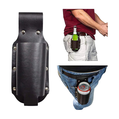 3 Pcs Waist-Mounted Leather Beer Holster