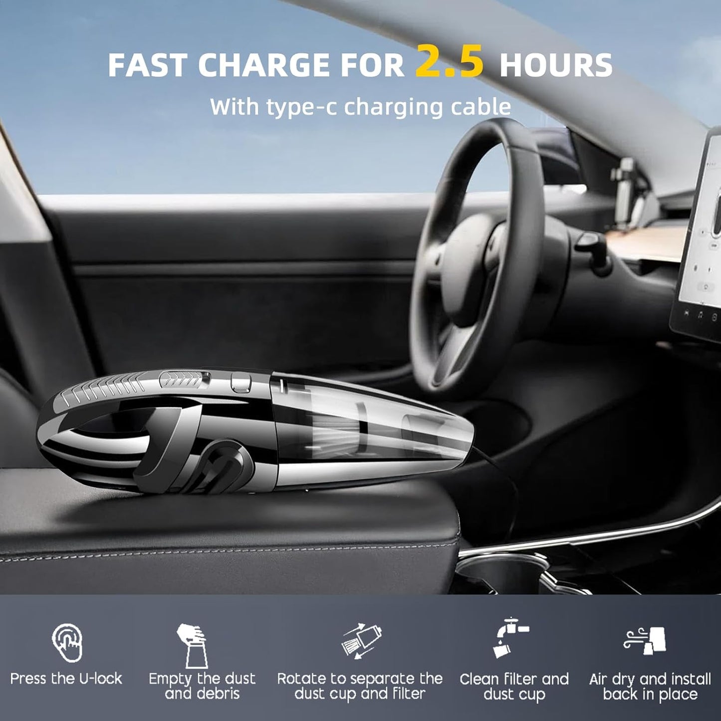 🔥Limited Time 50% Off✨Mini Cordless Handheld Vacuum Cleaner