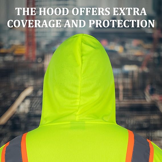 🔥Hot Sale 49% off🌟High Visibility Hoodie Long Sleeve Safety Shirt,Available in Various Packs and Sizes