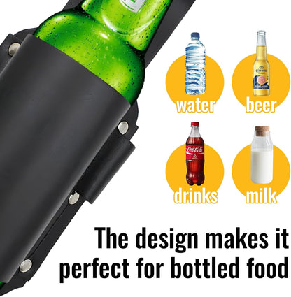 3 Pcs Waist-Mounted Leather Beer Holster