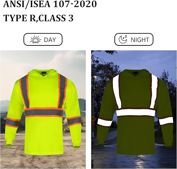🔥Hot Sale 49% off🌟High Visibility Hoodie Long Sleeve Safety Shirt,Available in Various Packs and Sizes