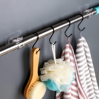 Self Adhesive Curtain Rod Holder,Universal No Drilling Hanging Pole Support