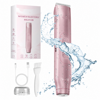 2-in-1 Waterproof Bikini & Body Trimmer for Women – Rechargeable Electric Shaver for Face, Underarms, Legs & Bikini Area