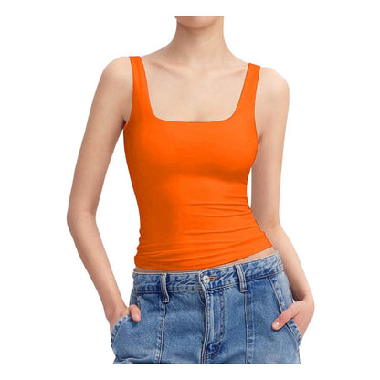 Women's Solid Color Sports Tank Top