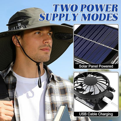 🔥Limited Time 50% Off✨Hat with Fans Solar Power