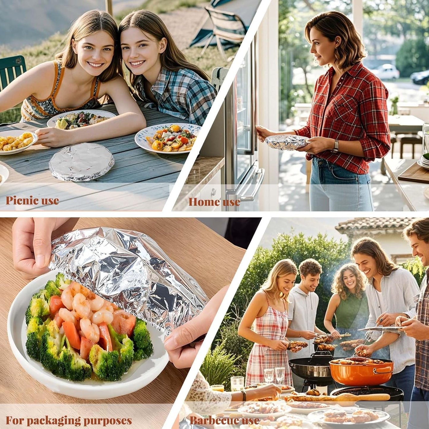 🍲🔥New home dining table & food container aluminum foil heat-retaining cover
