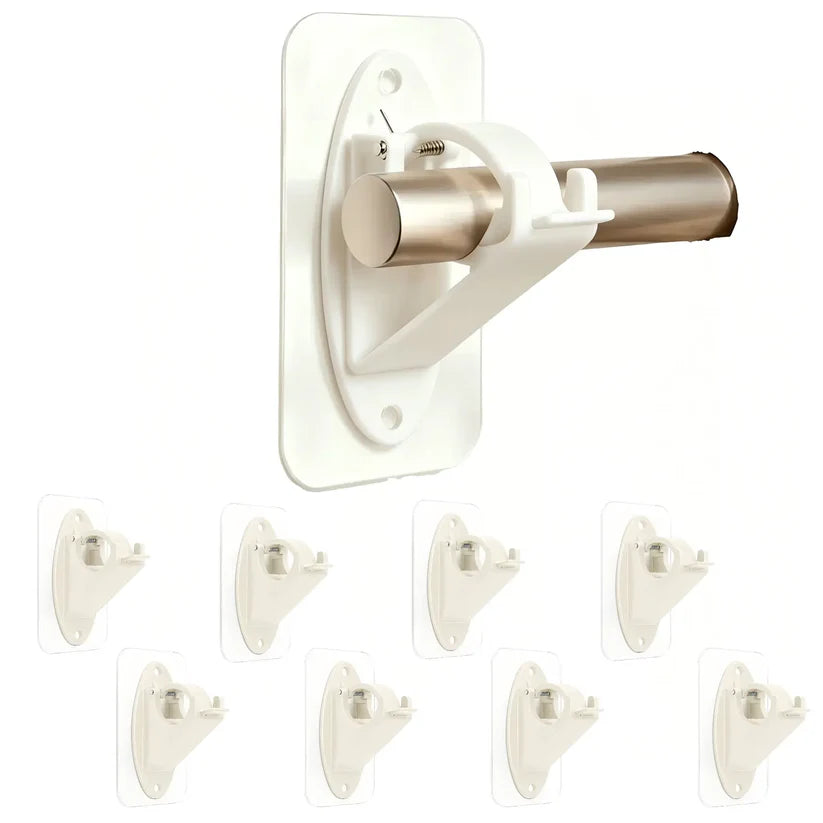 🏠🔨 New Self Adhesive Rod Brackets, No Drill Needed Curtain Rod Holders