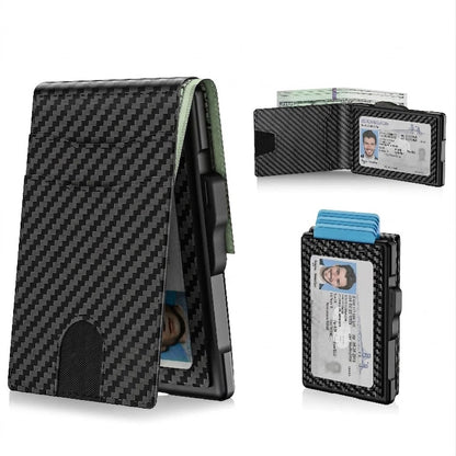 💳Wallet for Men - Pop Up Case, Cash Slot, and Credit Card Slot - Slim Aluminum Wallet with RFID Blocking