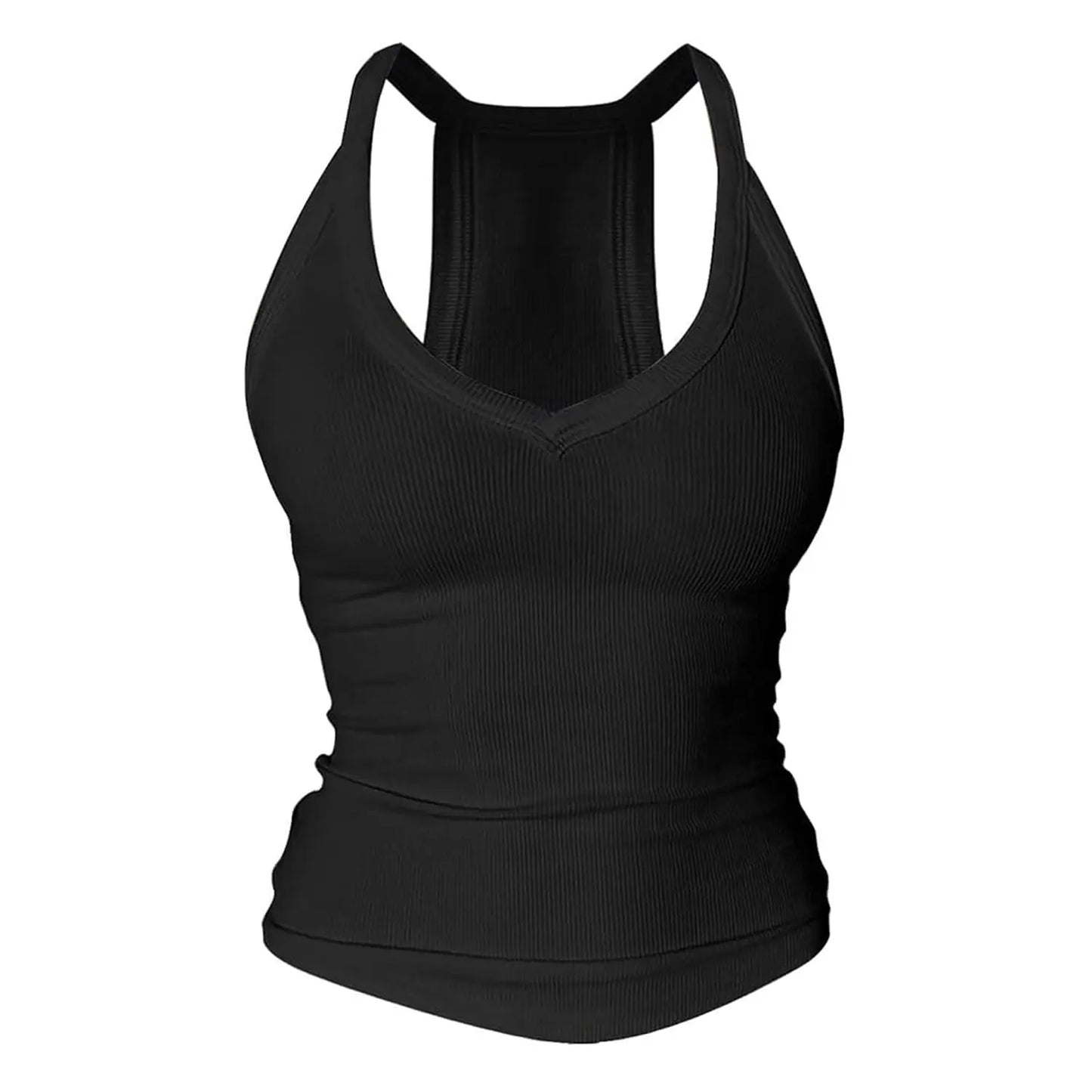 Danysu V Neck Cotton Tank Tops with Shelf Bra