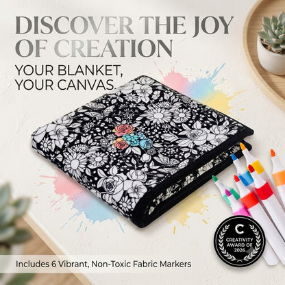 Coloring Blanket DIY Reusable Color-Your-Own Blanket for Kids & Adults